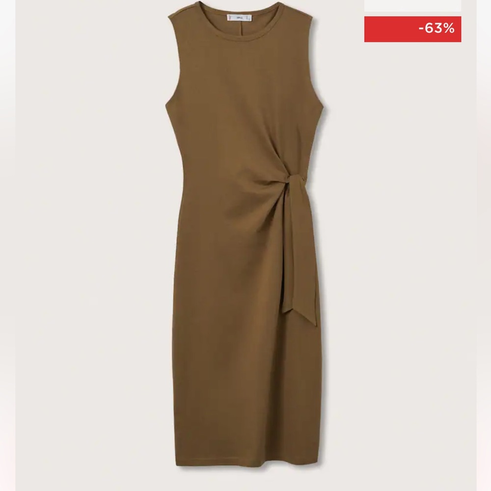 Mango Bow cotton dress